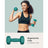 Set of 2 Hexagonal Dumbbells - Steel - Teal - Home Workout Fitness Exercise