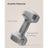 Set of 2 Hexagonal Dumbbells - 5 kg Each - Iron - Grey