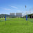 Badminton Net - Durable Fabric - Blue - Portable and Height Adjustable with Stand