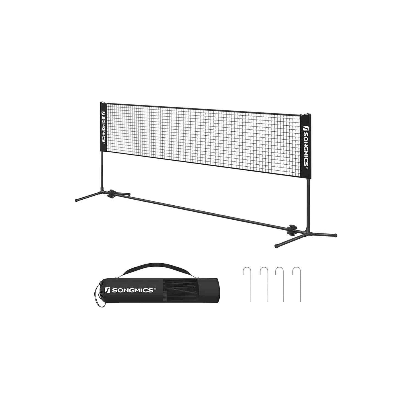 Portable Height Adjustable Badminton and Tennis Net - 4m Length - Durable Design