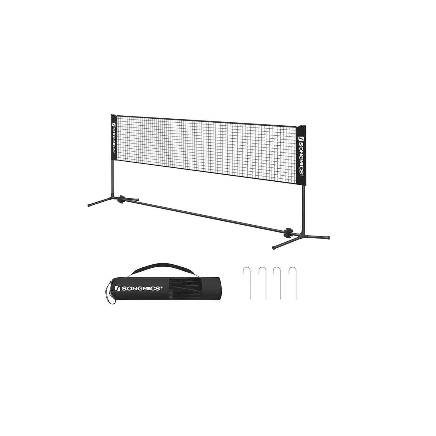 Portable Height Adjustable Badminton Net - 4m - Iron Frame - Indoor and Outdoor Use