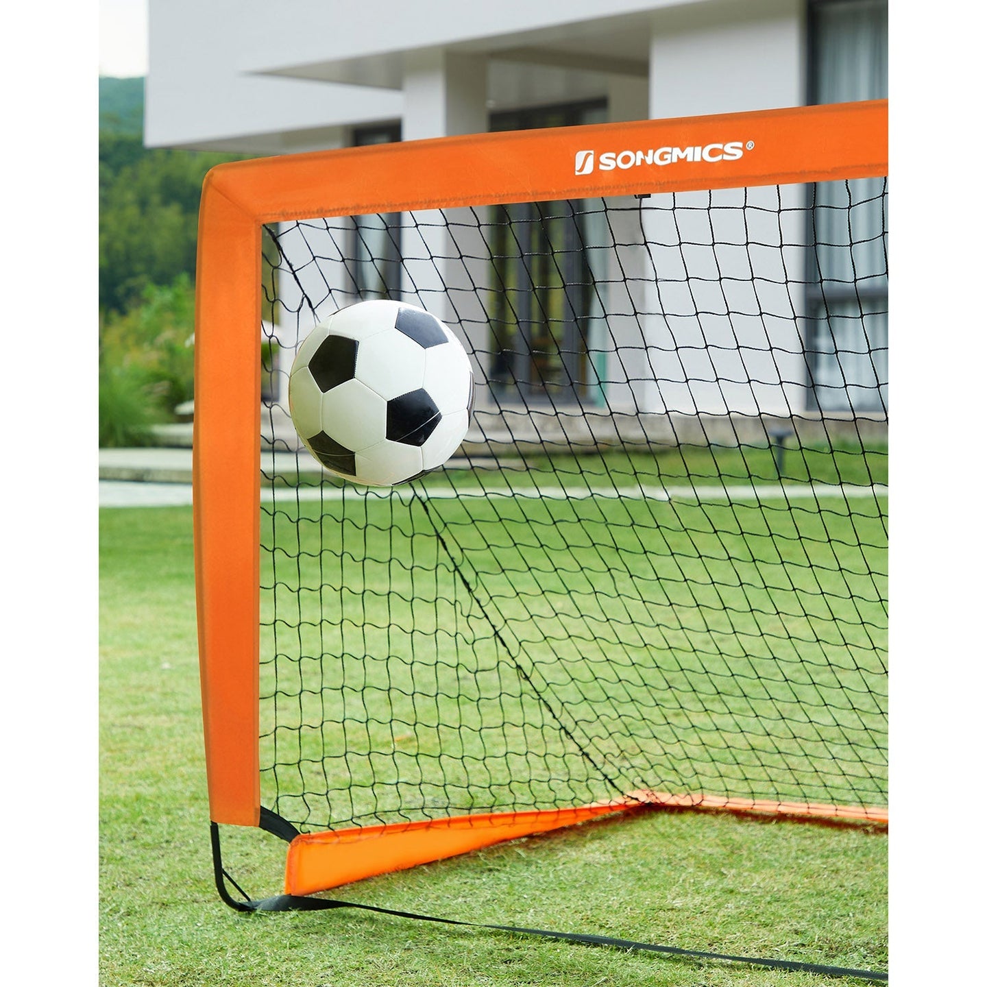 Set of 2 Children's Football Goals - Steel - Orange