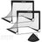 Set of 2 Portable Soccer Nets - Steel - Red - Park
