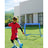 Set of 2 Folding Children's Football Goals - Steel - Blue and Red - Lightweight Design for Easy Portability