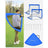 Set of 2 Folding Children's Football Goals - Steel - Blue and Red - Lightweight Design for Easy Portability