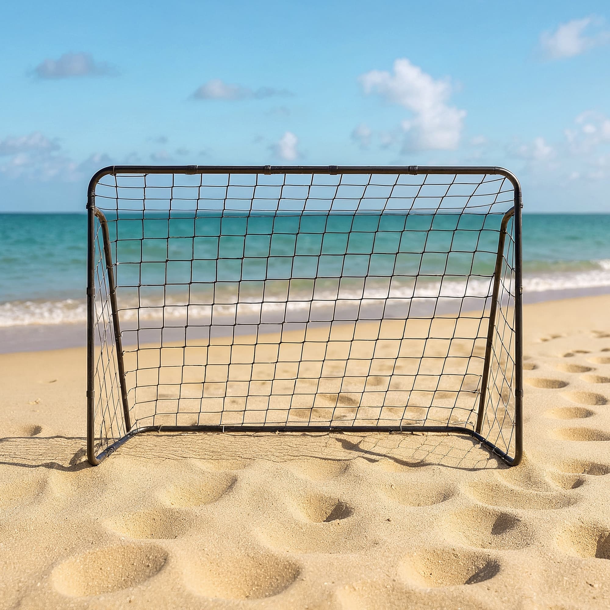 Football Goal - Iron - Black - 7ft x 5ft