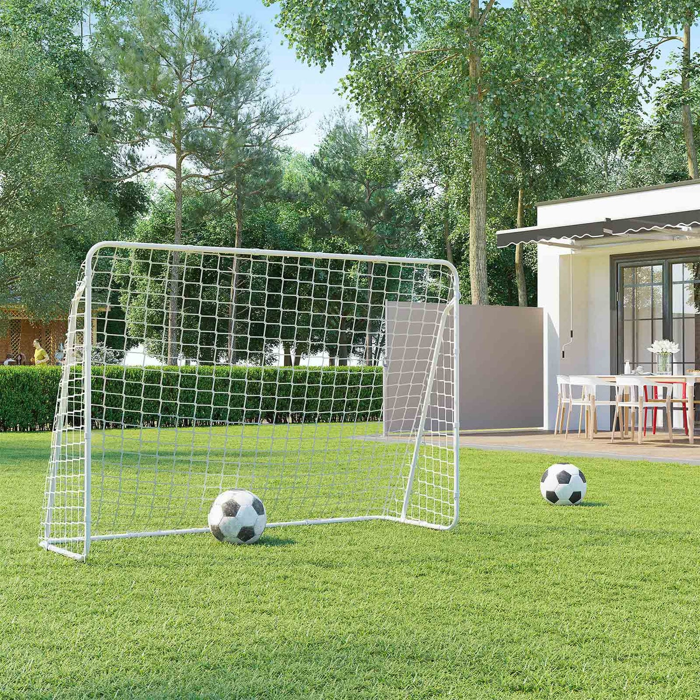 Small Football Goal - Iron - White