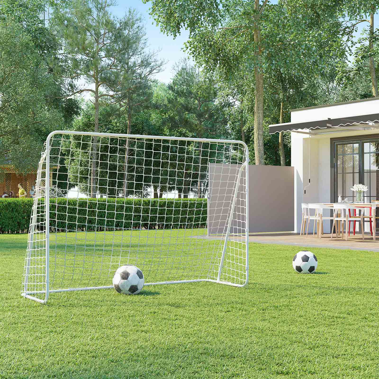 Small Football Goal - Iron - White