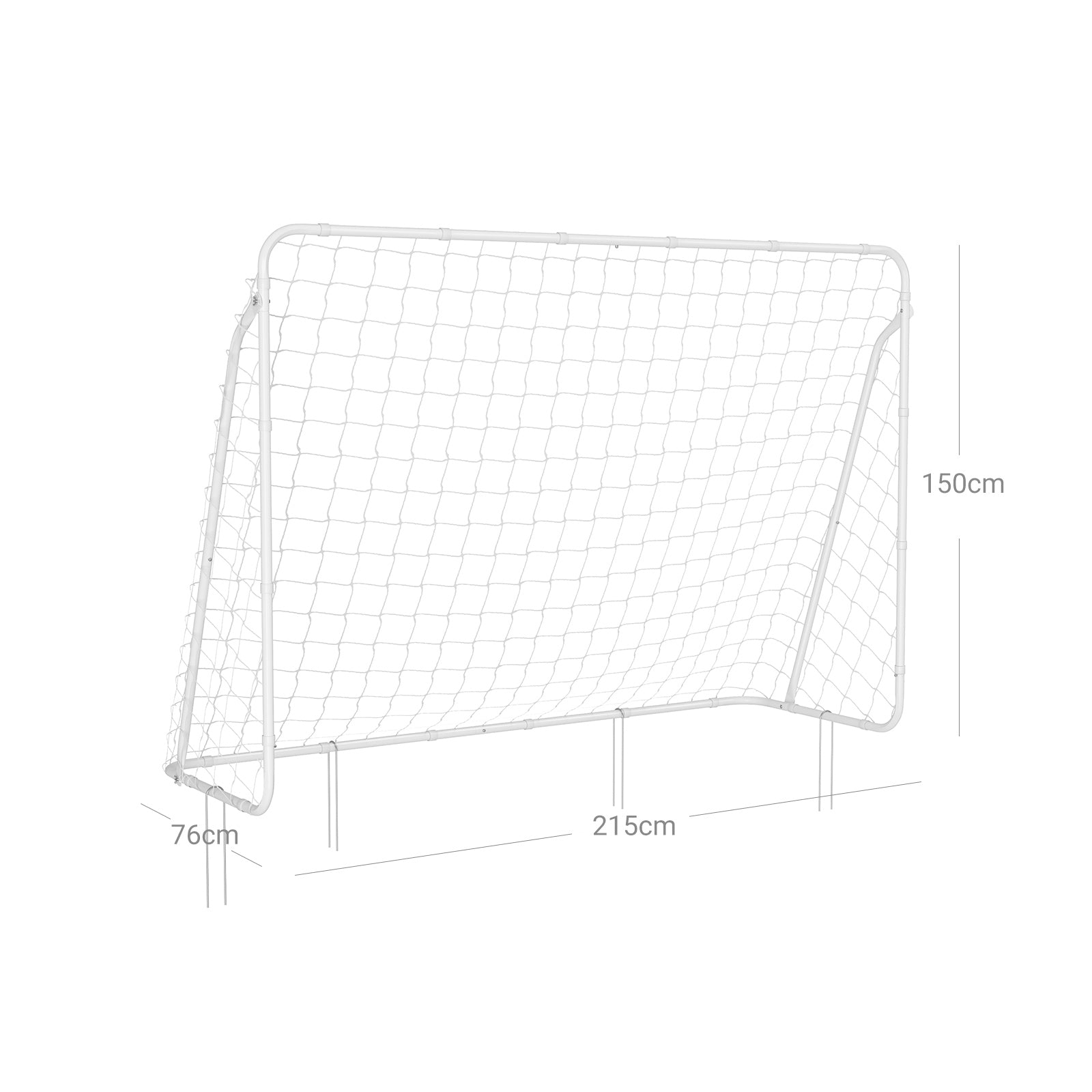 Small Football Goal - Iron - White