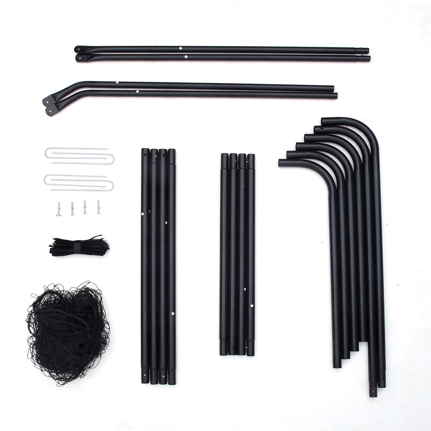 Portable Football Goal - Iron - Black - 10ft x 6.7ft