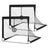 Set of 2 Portable Pop-Up Soccer Goals - Black - Fiberglass