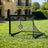 Set of 2 Portable Pop-Up Soccer Goals - Black - Fiberglass