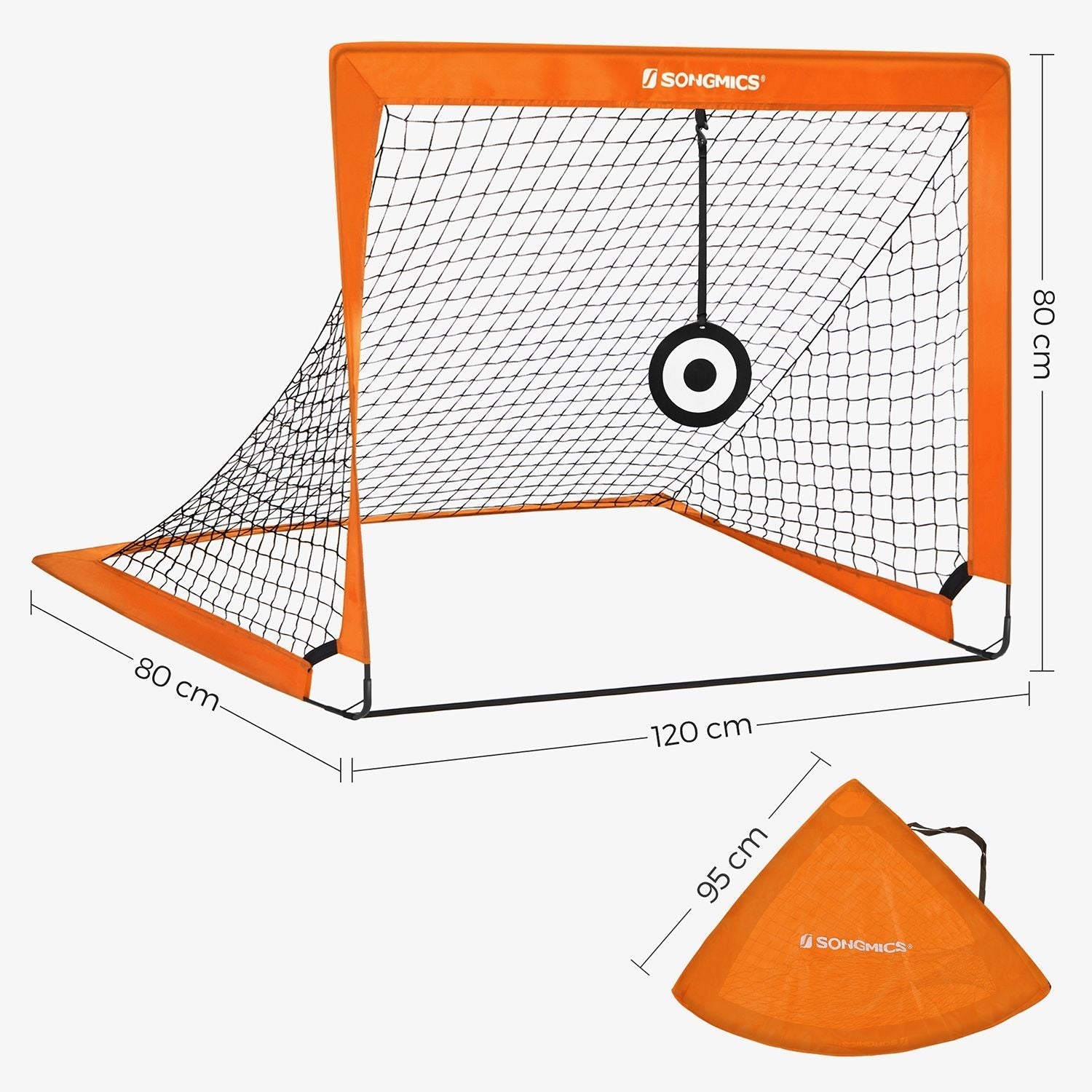 Set of 2 Portable Football Nets - Black - Fibreglass