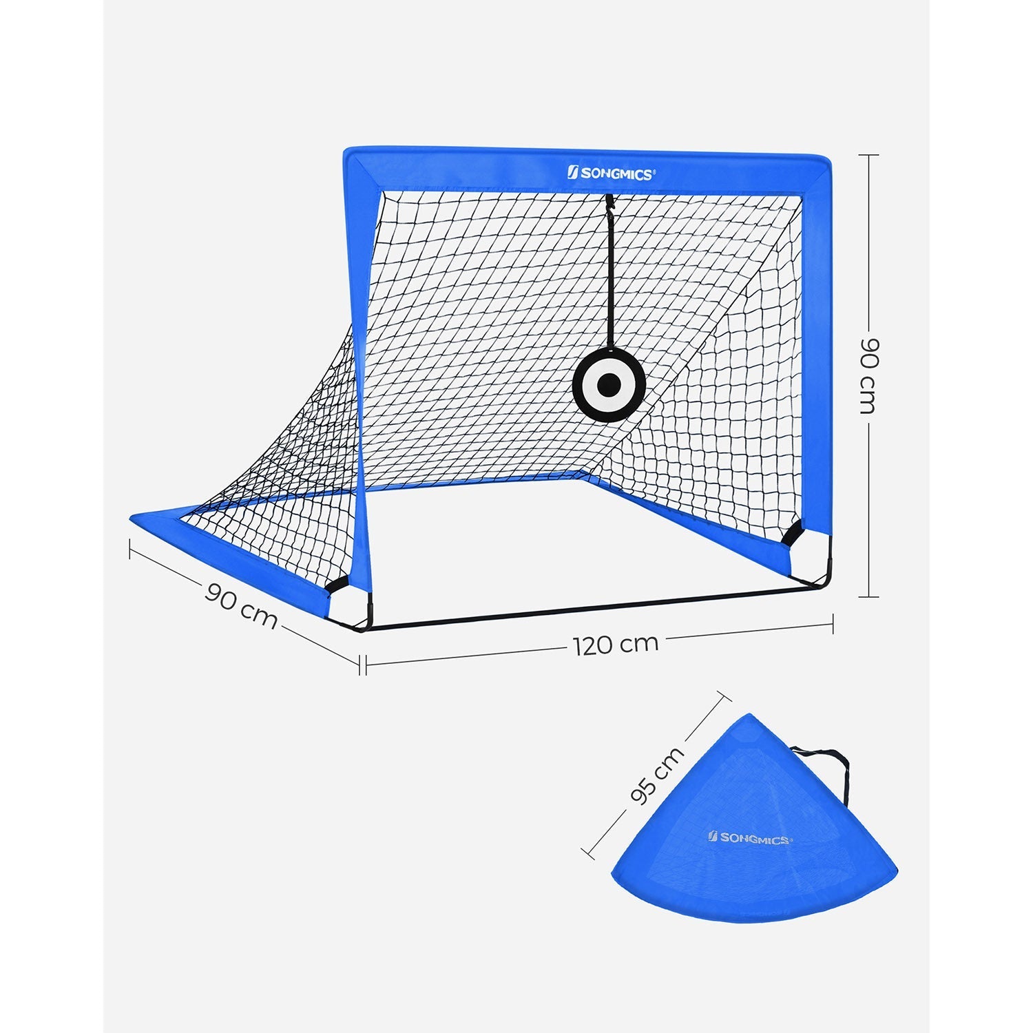 Set of 2 Kids Football Goals - Blue - Fibreglass