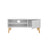 Scandinavian TV Stand - Wood - White - Retro Design for Flat Screen TVs and Gaming Consoles