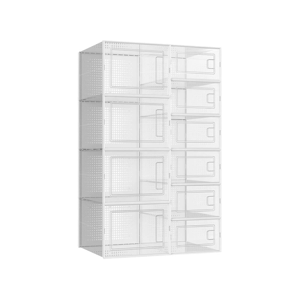 Shoe Storage Organisers - Plastic - Clear - Stackable and Foldable