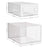 Shoe Storage Organisers - Plastic - Clear - Stackable and Foldable