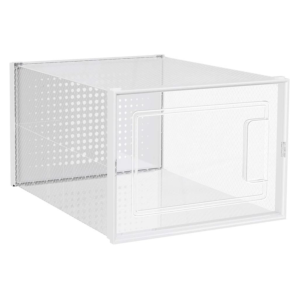 Shoe Storage Organisers - Plastic - Clear - Stackable and Foldable