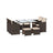 Outdoor Patio Furniture Set - PE Rattan - Black and Beige - Includes Dining Table
