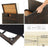 Outdoor Patio Furniture Set - PE Rattan - Black and Beige - Includes Dining Table