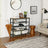 Shoe Storage Organizer - Metal - Rustic Brown - 4 Mesh Shelves with Large Surface for Bags