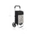 Shopping Trolley - Fabric - Black Houndstooth - 40L Load Capacity with Pockets and Silent Wheels