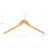 Wooden Coat Hangers - 44 cm Wide - Natural Finish - Shoulder Notches