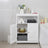 Bathroom Floor Cabinet - Wood - White - Free Standing with Double Shutter Doors