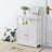 Bathroom Floor Cabinet - Wood - White - Free Standing with Double Shutter Doors