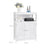 Bathroom Floor Cabinet - Wood - White - Free Standing with Double Shutter Doors