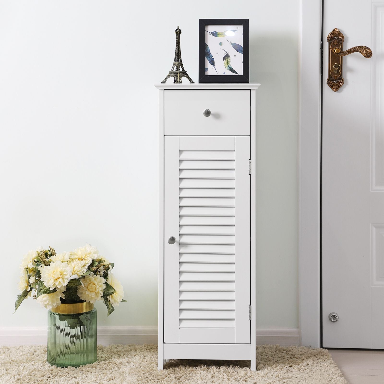 Bathroom Cabinet - White - Wooden