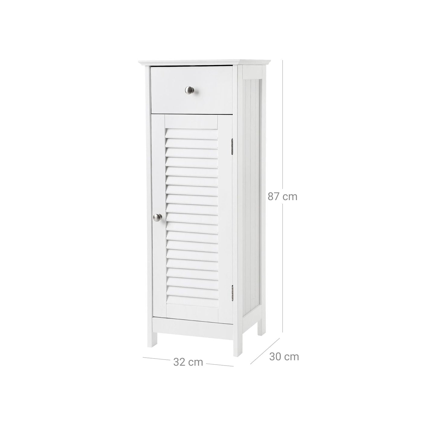 Bathroom Cabinet - White - Wooden