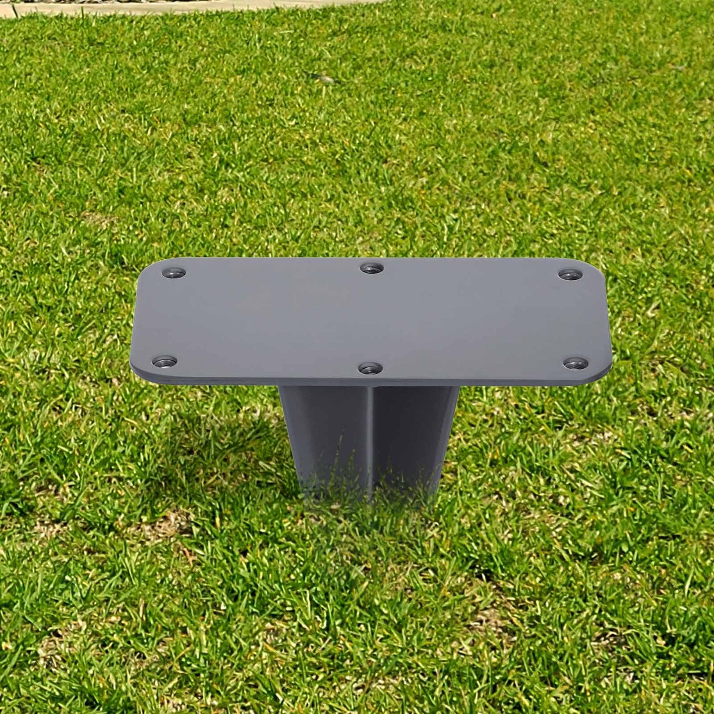 Ground Peg - Iron - Silver - Ideal for Installing Double Side Awnings without Concrete