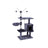 Cat Tree - Engineered Wood - Grey - Features Large Platform and Decorative Balls