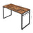 Office Desk - Metal - Rustic Brown and Black - Features 8 Hooks