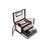 Jewellery Box - Velvet - White - Lockable with Mirror and 2 Drawers