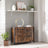Kitchen Cabinet - Steel Frame - Rustic Brown and Black - Sliding Doors