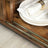 Kitchen Cabinet - Steel Frame - Rustic Brown and Black - Sliding Doors
