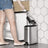 Slim Pedal Trash Can - Steel - Silver - 10L Capacity with Removable Inner Bucket and Slow Close Feature