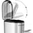 Slim Pedal Trash Can - Steel - Silver - 10L Capacity with Removable Inner Bucket and Slow Close Feature