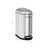 Slim Pedal Trash Can - Steel - Silver - 10L Capacity with Removable Inner Bucket and Slow Close Feature