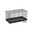 Small Animal Cage - Metal - Black - Large Indoor Playpen with Oxford Mat and 2 Doors