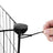 Small Animal Cage - Metal - Black - Large Indoor Playpen with Oxford Mat and 2 Doors