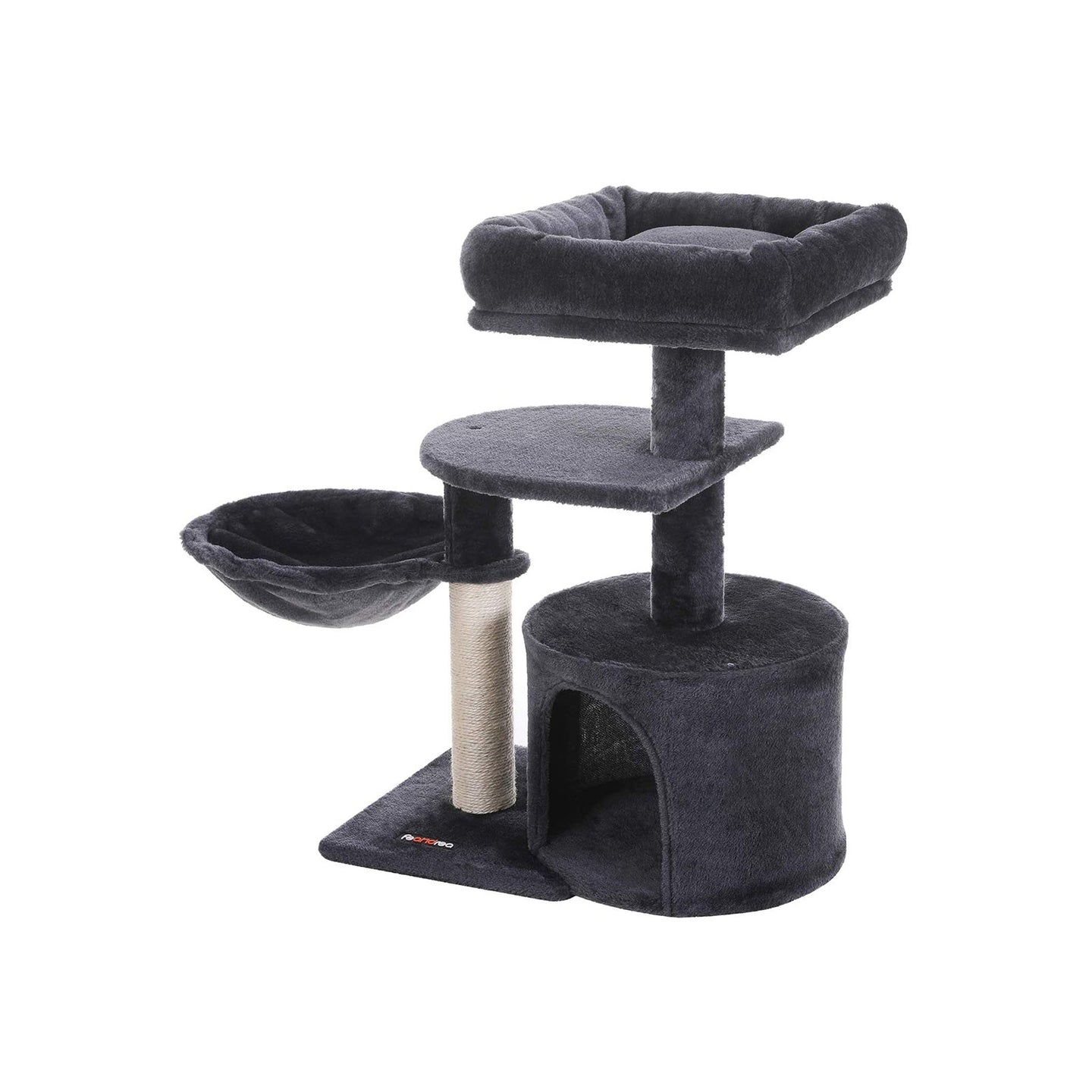 Cat Tree - Engineered Wood - Light Grey - Staircase Climbing Elements