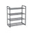 4-Tier Stackable Shoe Rack - Metal - Smoky Gray - Holds 12-16 Pairs of Shoes