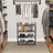 4-Tier Stackable Shoe Rack - Metal - Smoky Gray - Holds 12-16 Pairs of Shoes