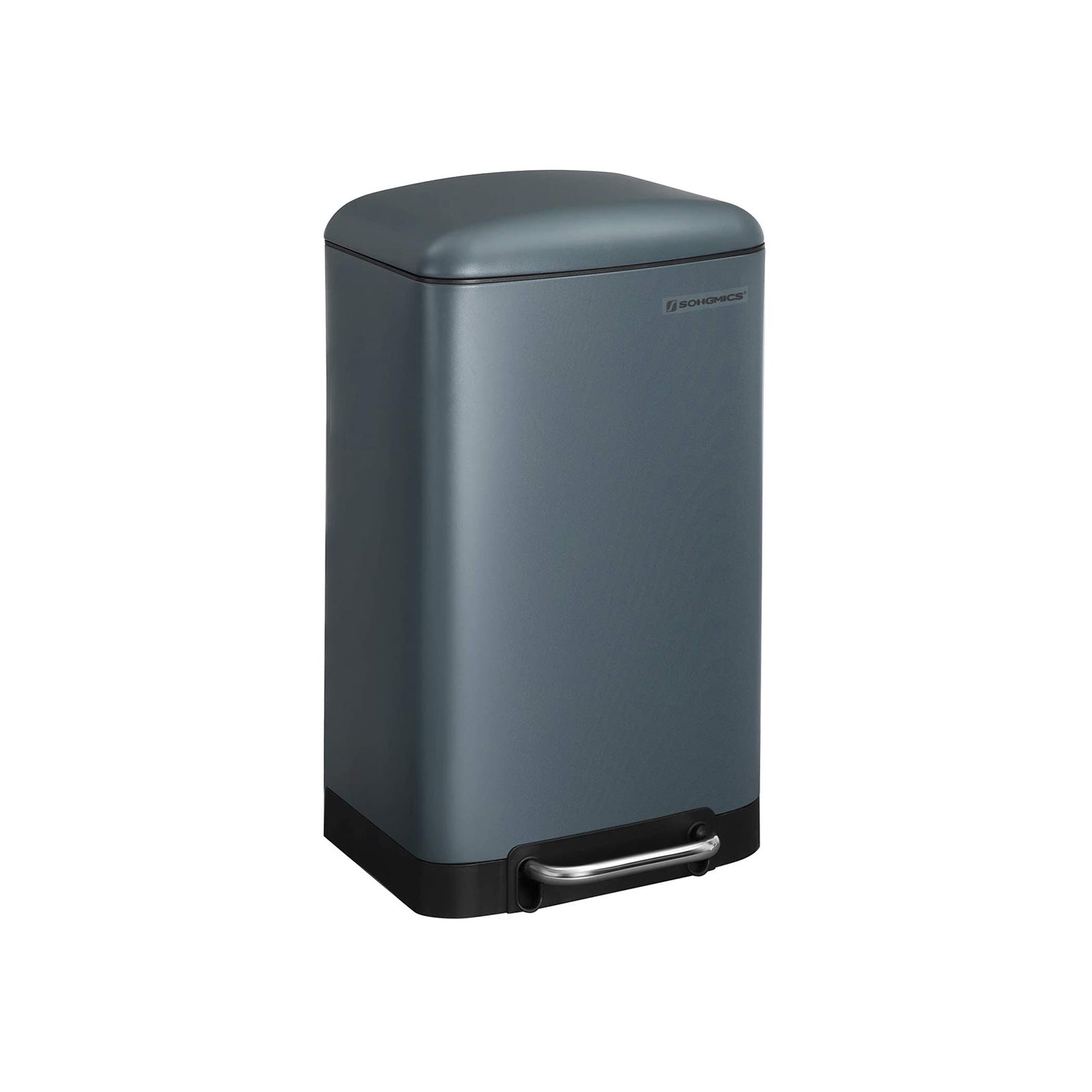Step Trash Can - Stainless Steel - Grey - 30L Capacity with Soft Close Lid