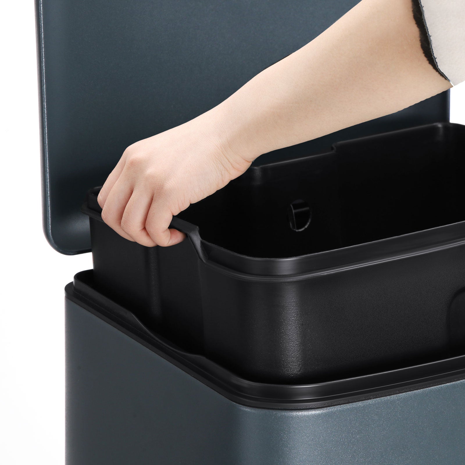 Step Trash Can - Stainless Steel - Grey - 30L Capacity with Soft Close Lid
