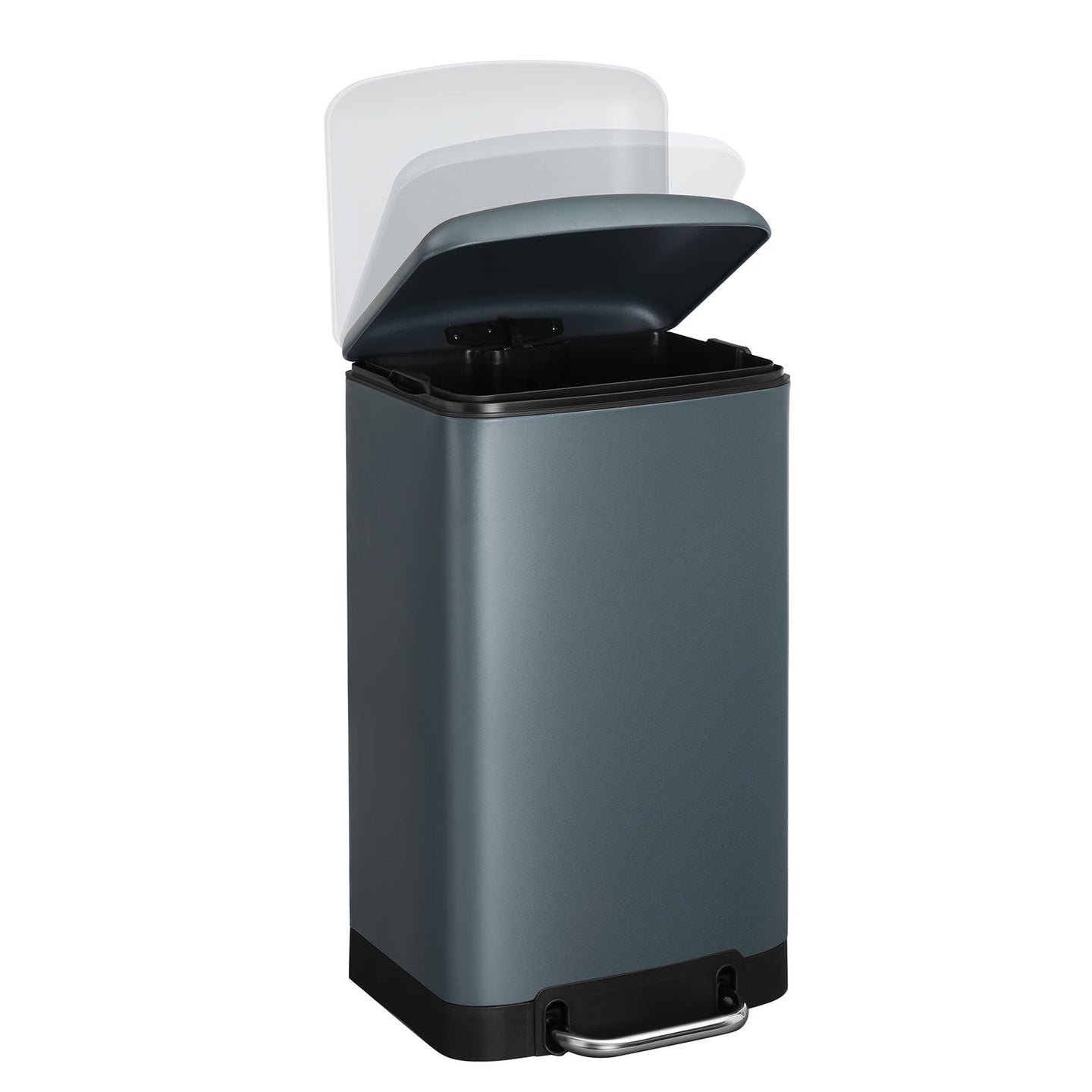 Step Trash Can - Stainless Steel - Grey - 30L Capacity with Soft Close Lid