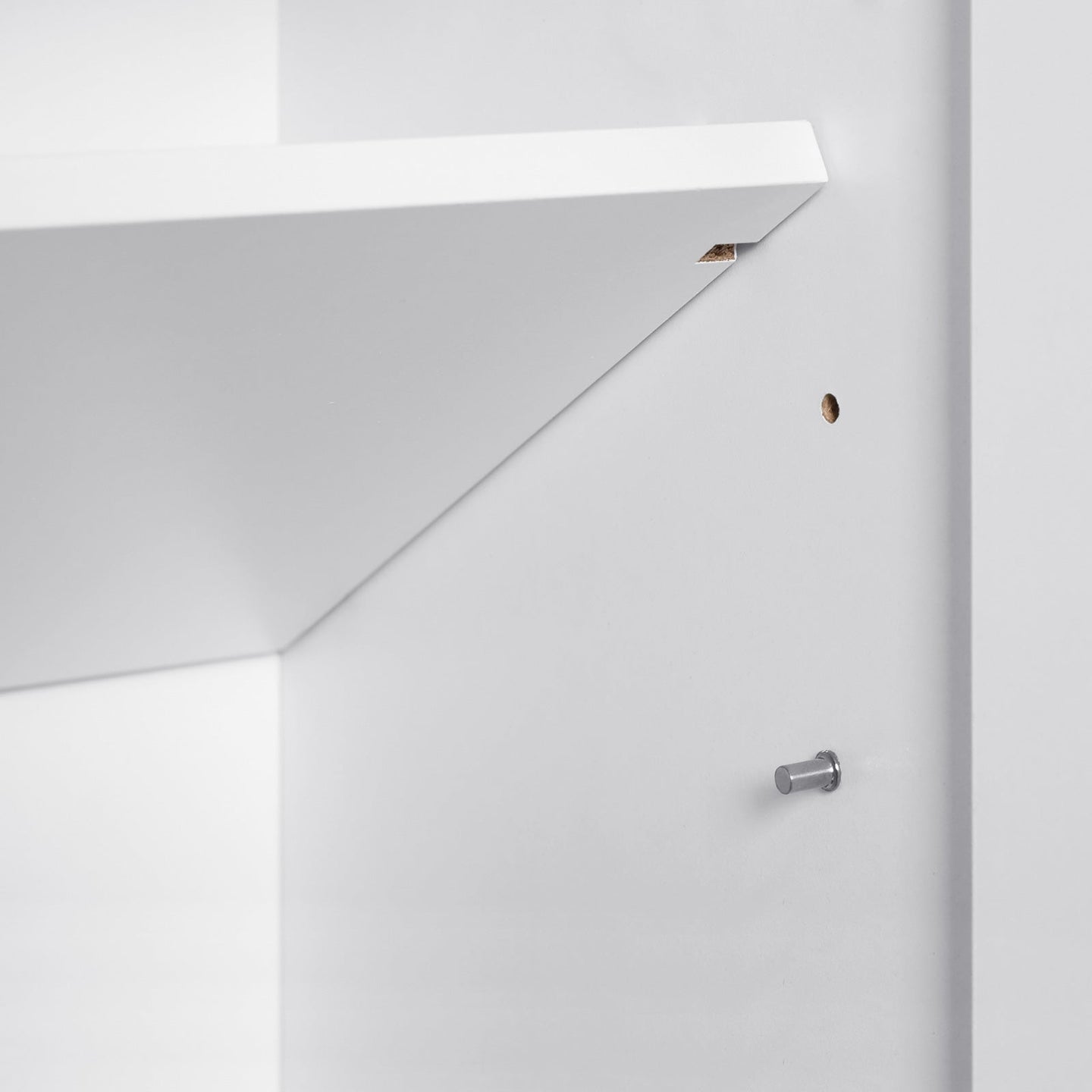 Bathroom Cabinet - Wood - Glossy White - Double Door with Soft Close Hinges